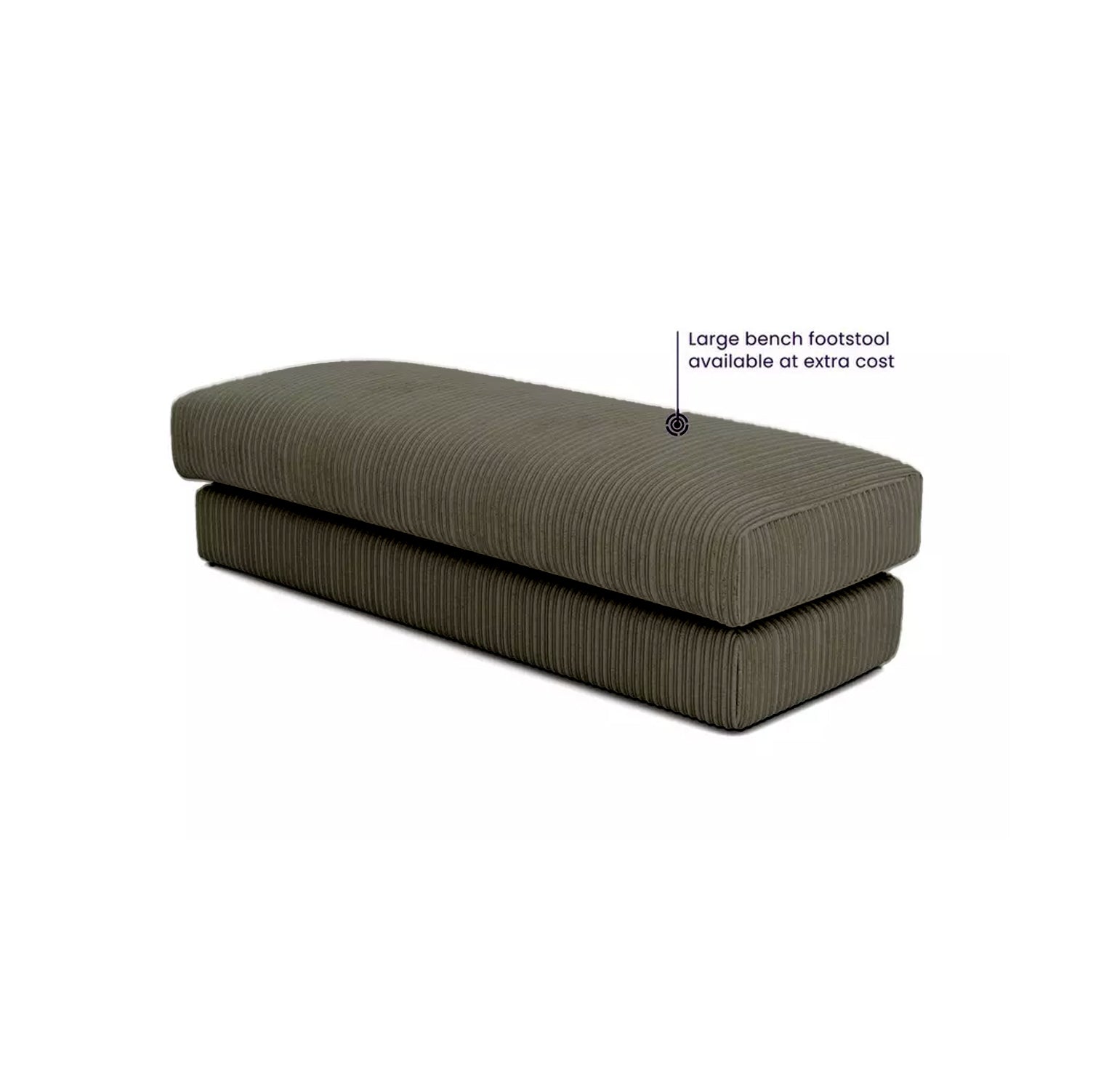 Dylan Jumbo Cord Large Double Ended Chaise Sofa