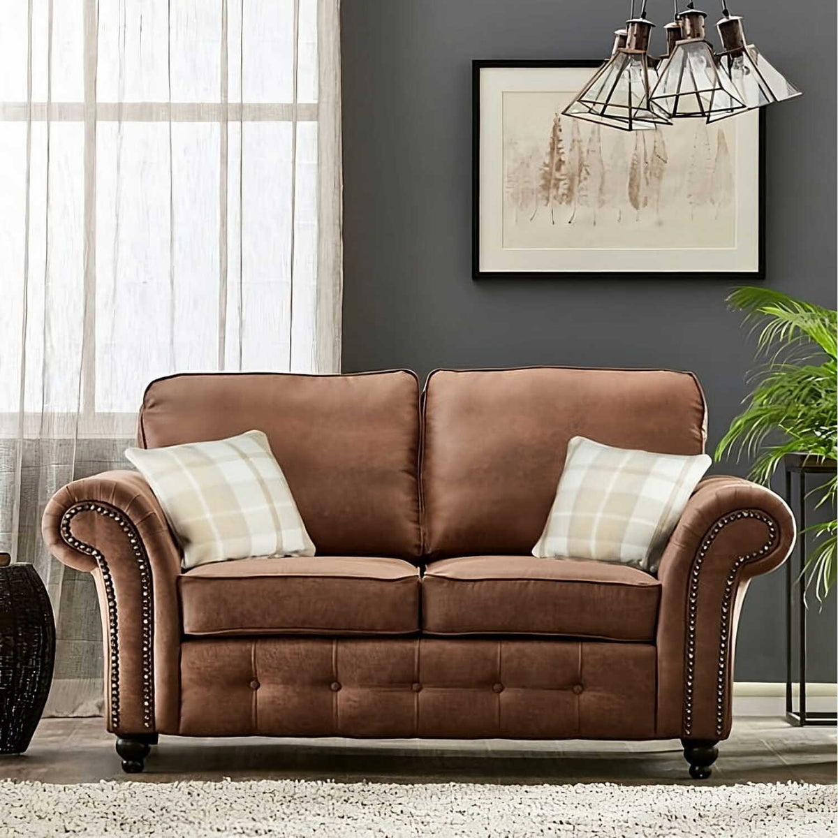 oakland leather sofa set