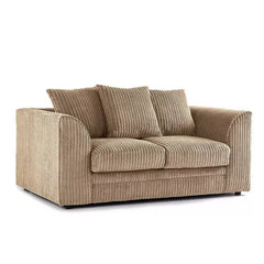 Hannah Jumbo Cord 2 Seater Sofa with -Scatter Back in mink color