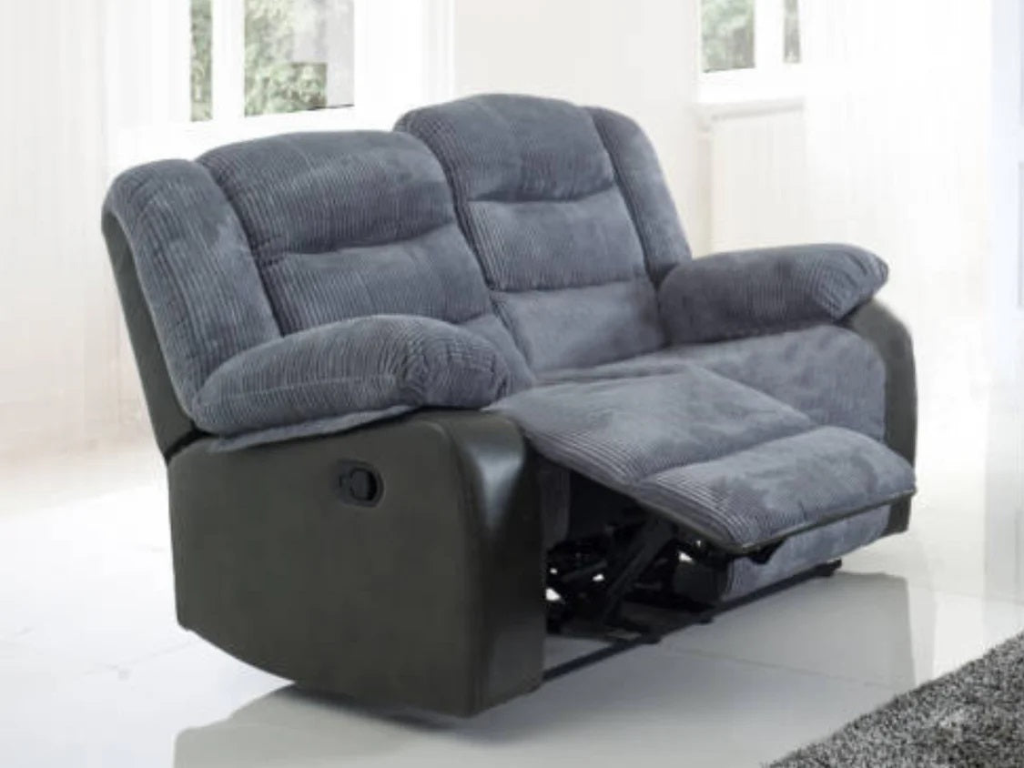 Rio Jumbo Cord Fabric Recliner 2 seater sofa