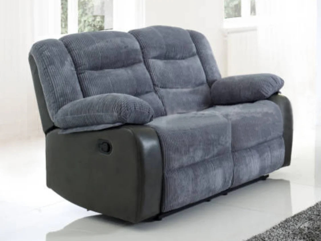 Rio Jumbo Cord Fabric Recliner 2 seater sofa