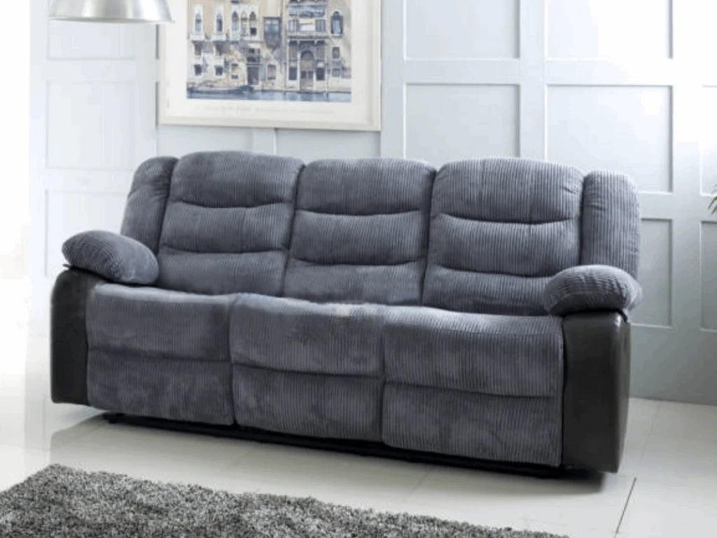 Rio Jumbo Cord Fabric Recliner 3seater sofa