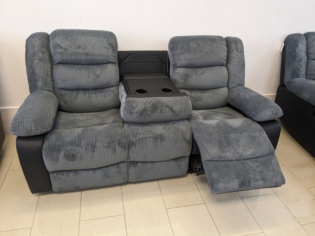 Rio Jumbo Cord Fabric Recliner 3seater sofa