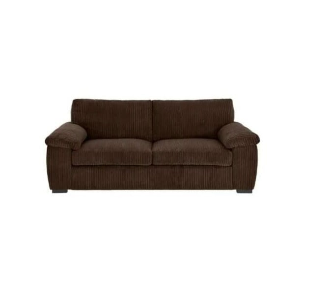 Amalfi Jumbo Cord 3 Seater Sofa Set in Chocolate color