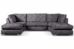 Bishop U Shape Soft Chenille Full Back Large Sofa