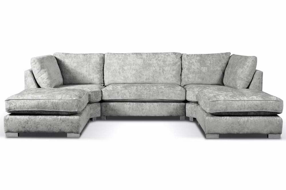 Bishop U Shape Soft Chenille Full Back Large Sofa