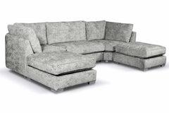 Bishop U Shape Soft Chenille Full Back Large Sofa