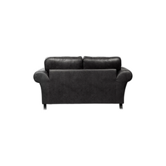 back view of black sofa