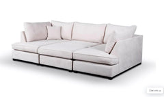 Carnaby U Shape corner sofa in Soft Chenille