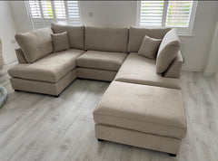 Carnaby U Shape Corner Sofa With Large Footstool