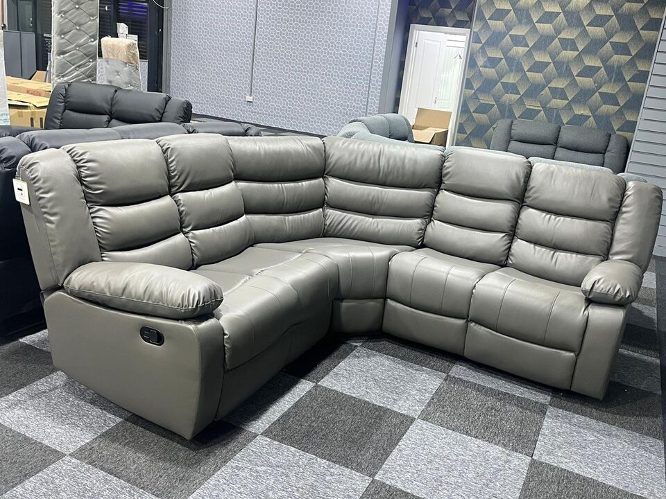 Roma Leather Recliner Corner sofa set