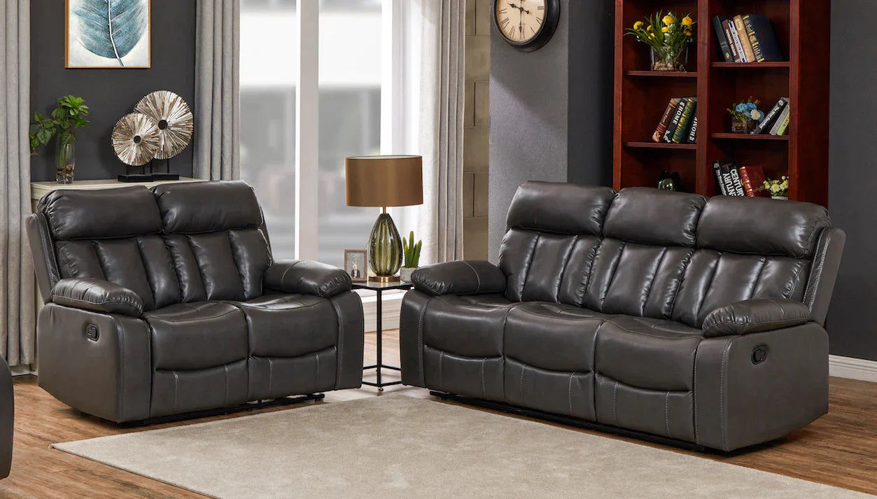 Samarton 3 and 2  Seater Leather Recliner sofa suite