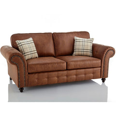 Oakland 3 Seater +2 Seater Sofa Set Black/Brown