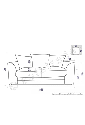 Zina Chenille Fabric 2 SEATER Sofa Set