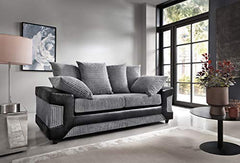 Dino 3 Seater Sofa Set in Black & Grey