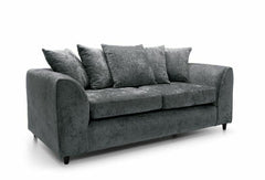 Elite Chenille Fabric Sofa Set (Dark Grey)