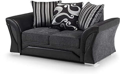 SHANNON 2 SEATER GREY BLACK