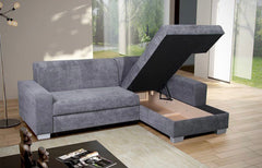 Versatile Small 2 Seater Fabric Chaise Sofa Bed