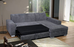 Versatile Small 2 Seater Fabric Chaise Sofa Bed