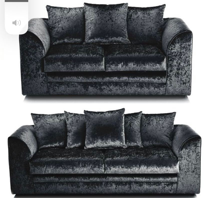 Chicago Crushed Velvet 3 Seater Sofa