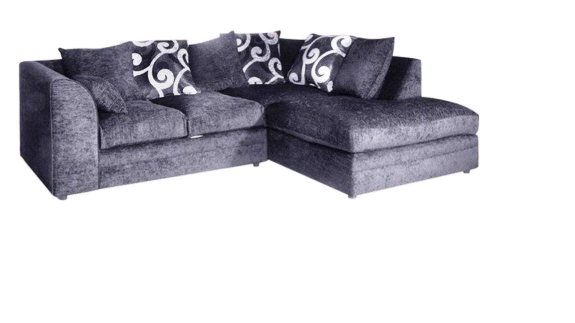 Zina Chenille Fabric Corner Sofa