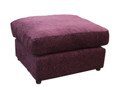 Zina Chenille Fabric Footstool/ Pouffe