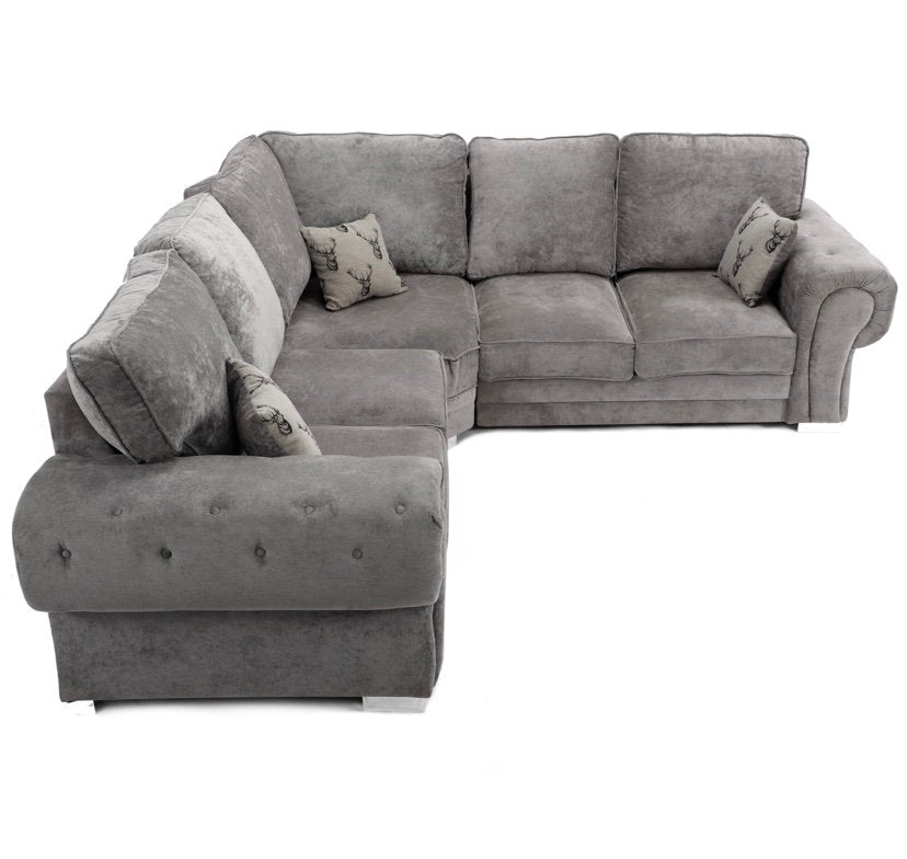 Hard back store corner sofa