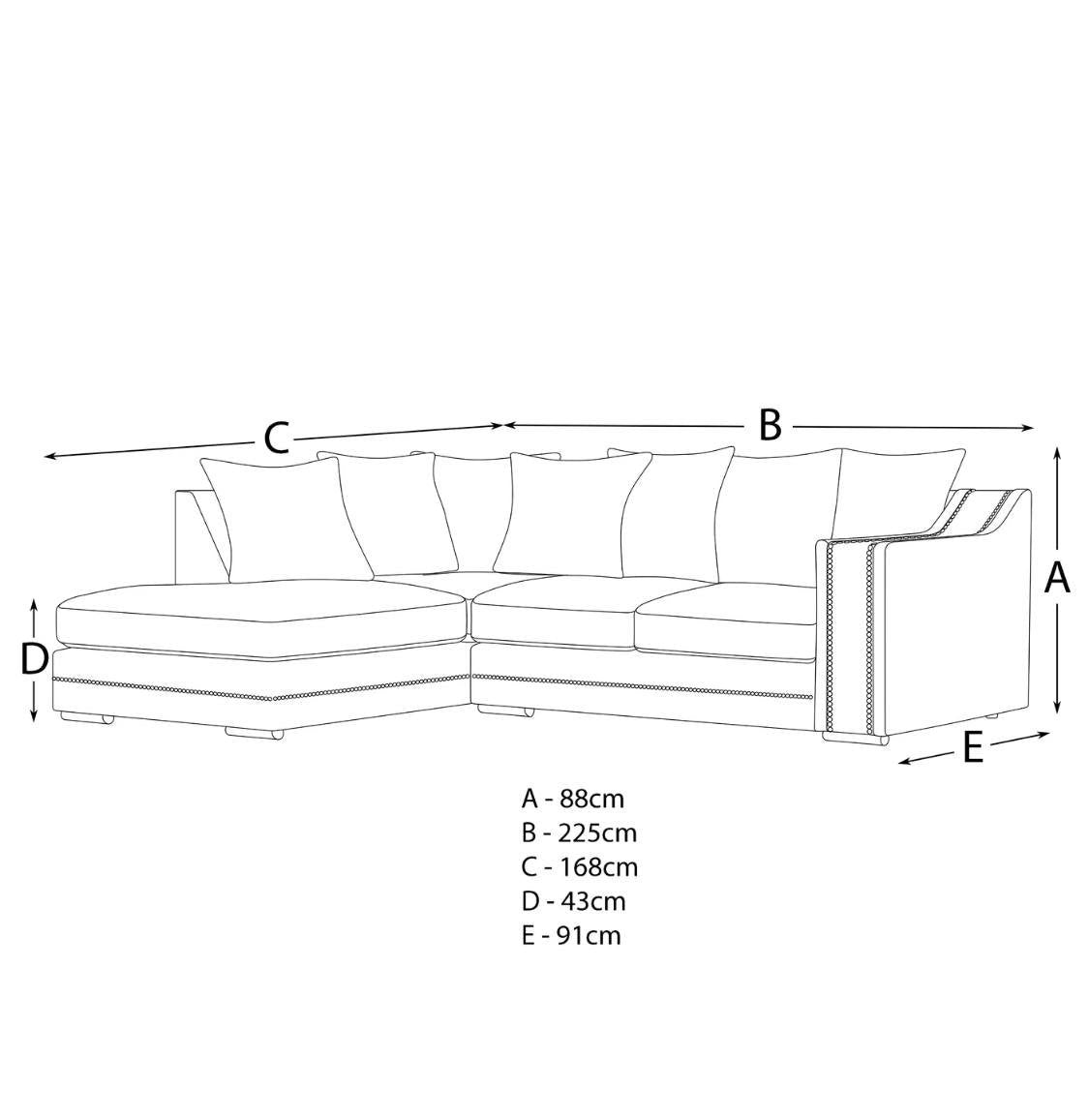 Cruze Corner Sofa Seal Grey / Charcoal Grey