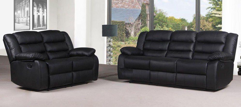 3 and 2 seater leather recliner sale